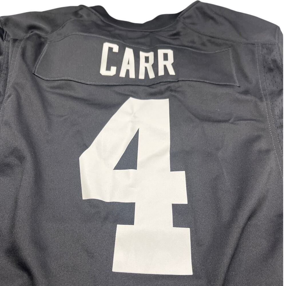 Nike Raiders Derek Carr #4 Jersey Black NFL Size Large